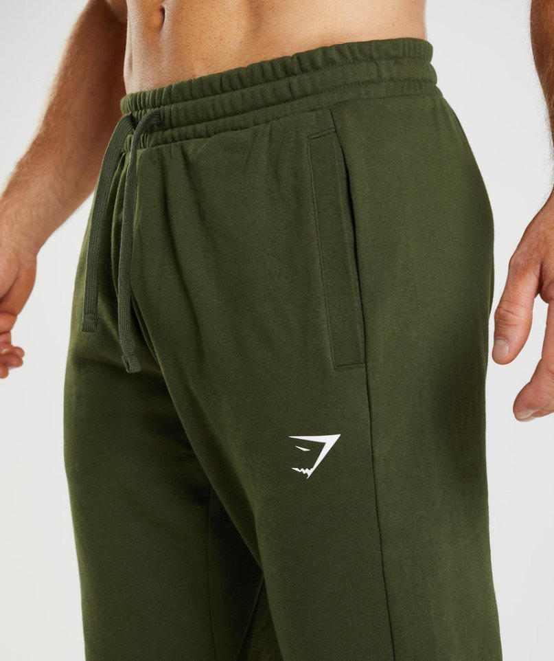 Men's Gymshark Essential Oversized Jogger Olive | CA 3871A0